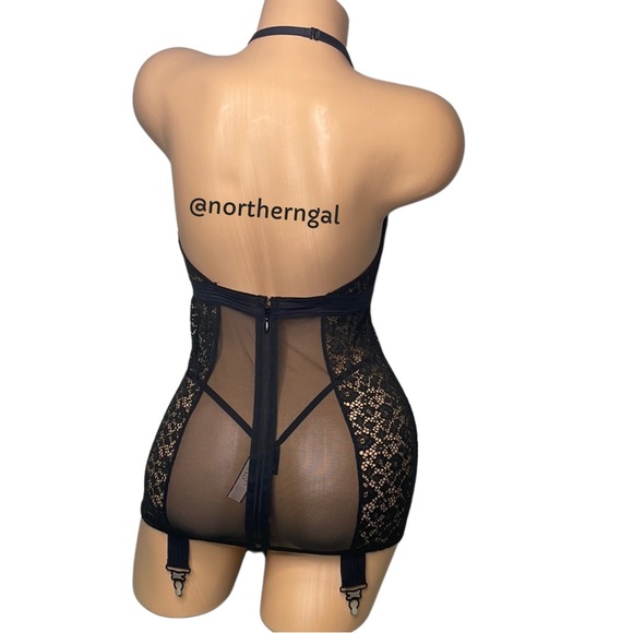 Victoria’s Secret Lace Plunge Slip Garter Set - Picture 10 of 17